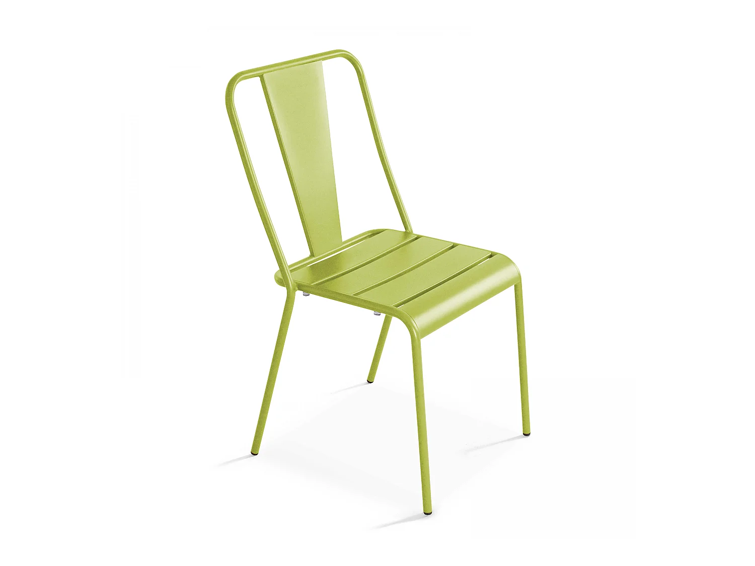 Chaise en métal bistrot vert