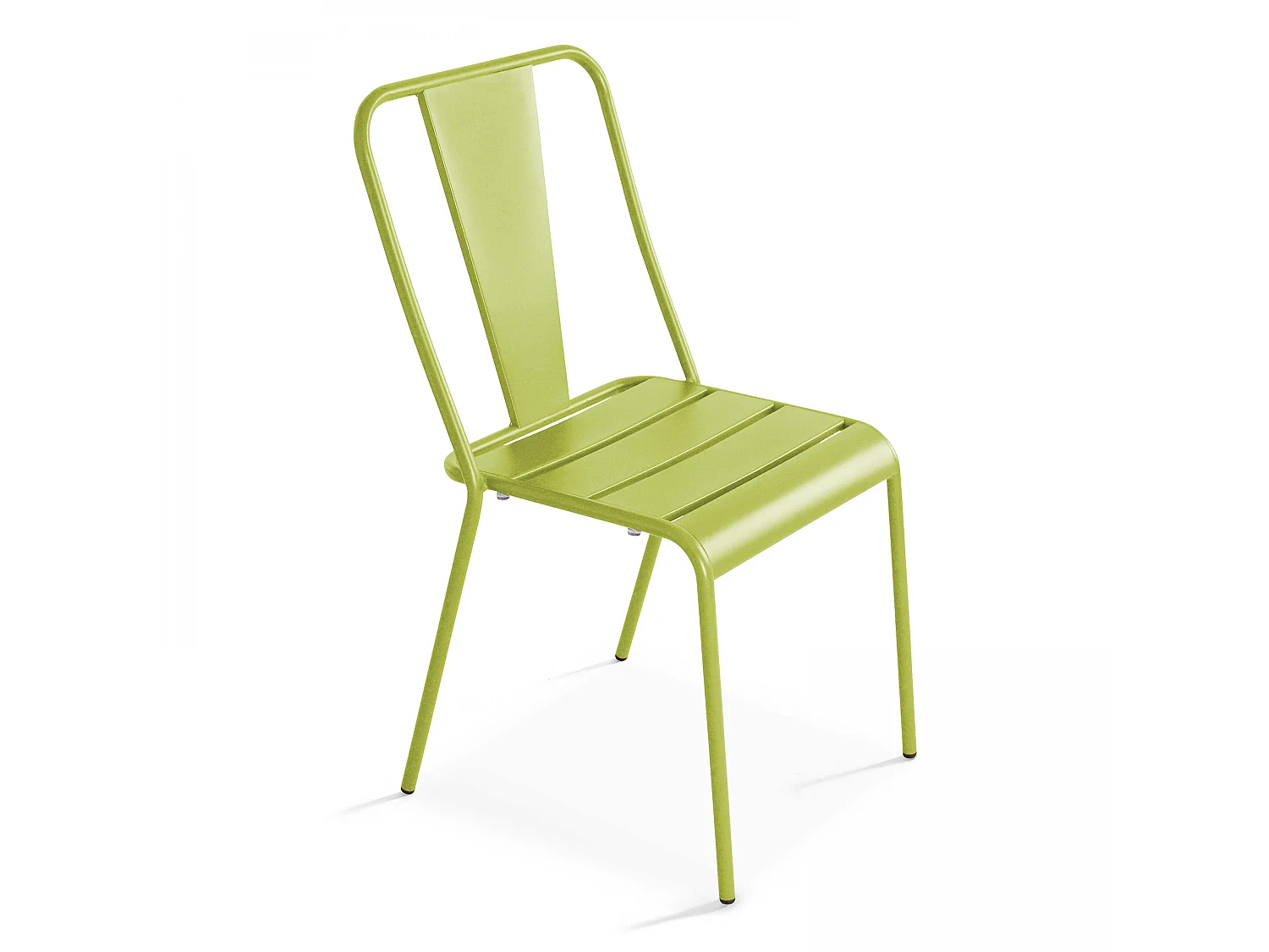 Chaise en métal bistrot vert