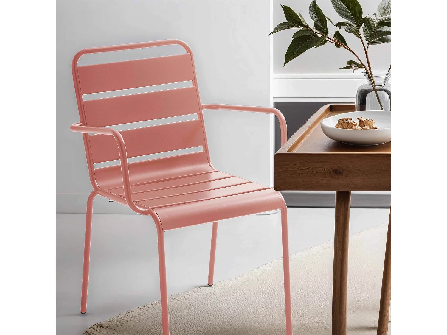 Fauteuil en métal argile - Palavas