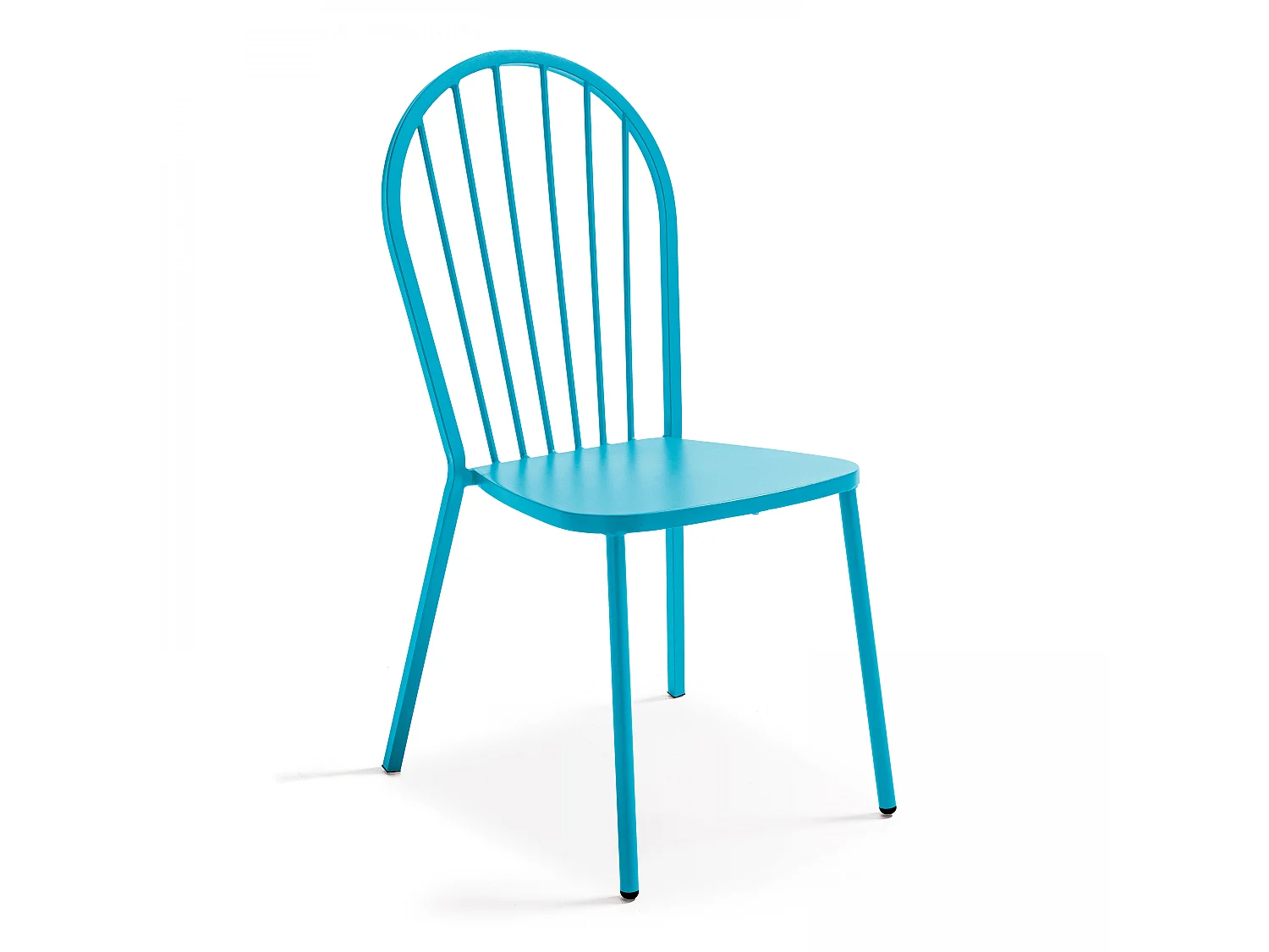 Chaise bistrot en métal bleu