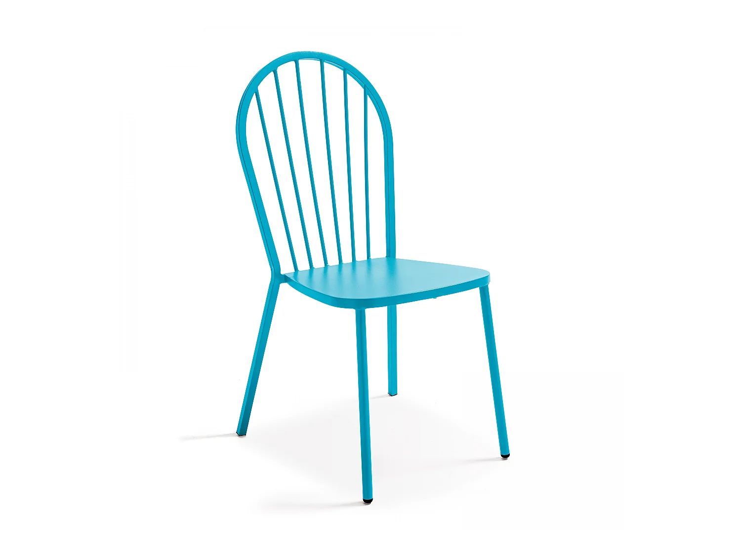 Chaise bistrot en métal bleu