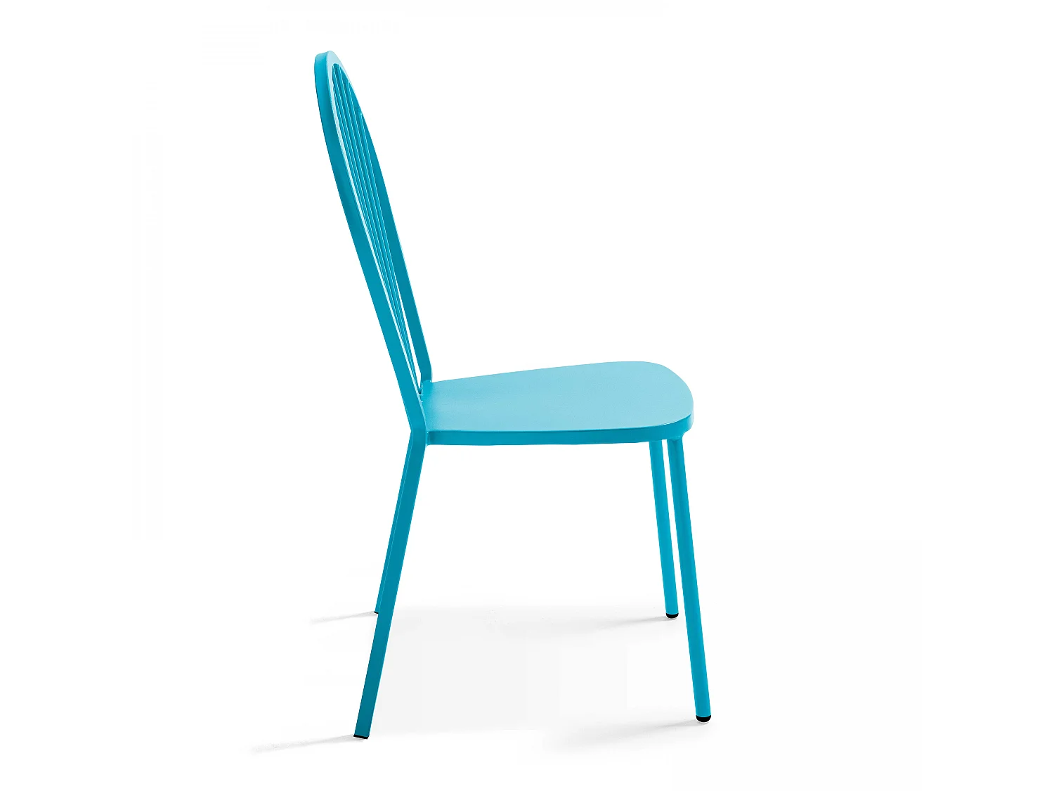 Chaise bistrot en métal bleu