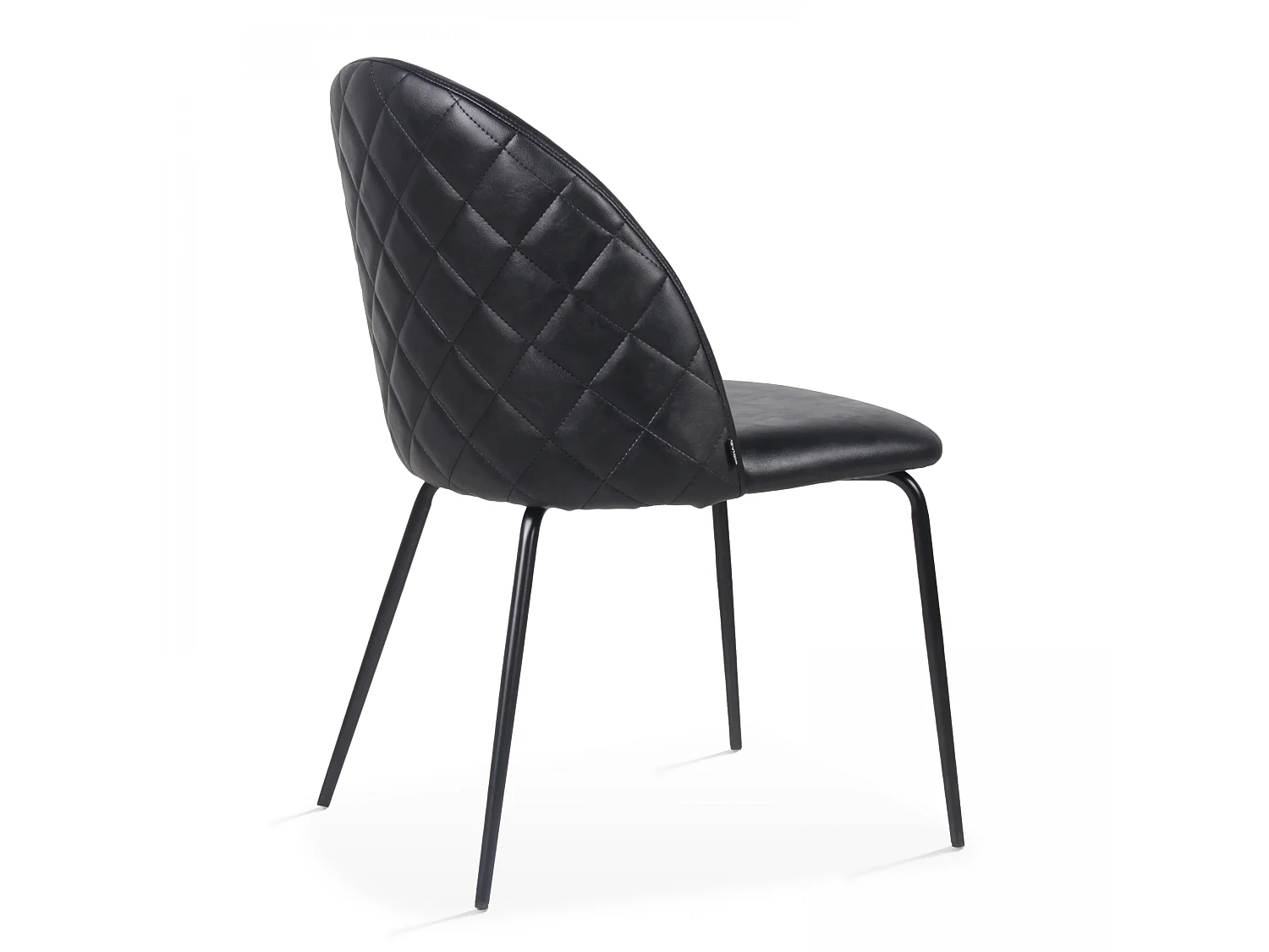 Lot de 4 chaises en textile enduit noir