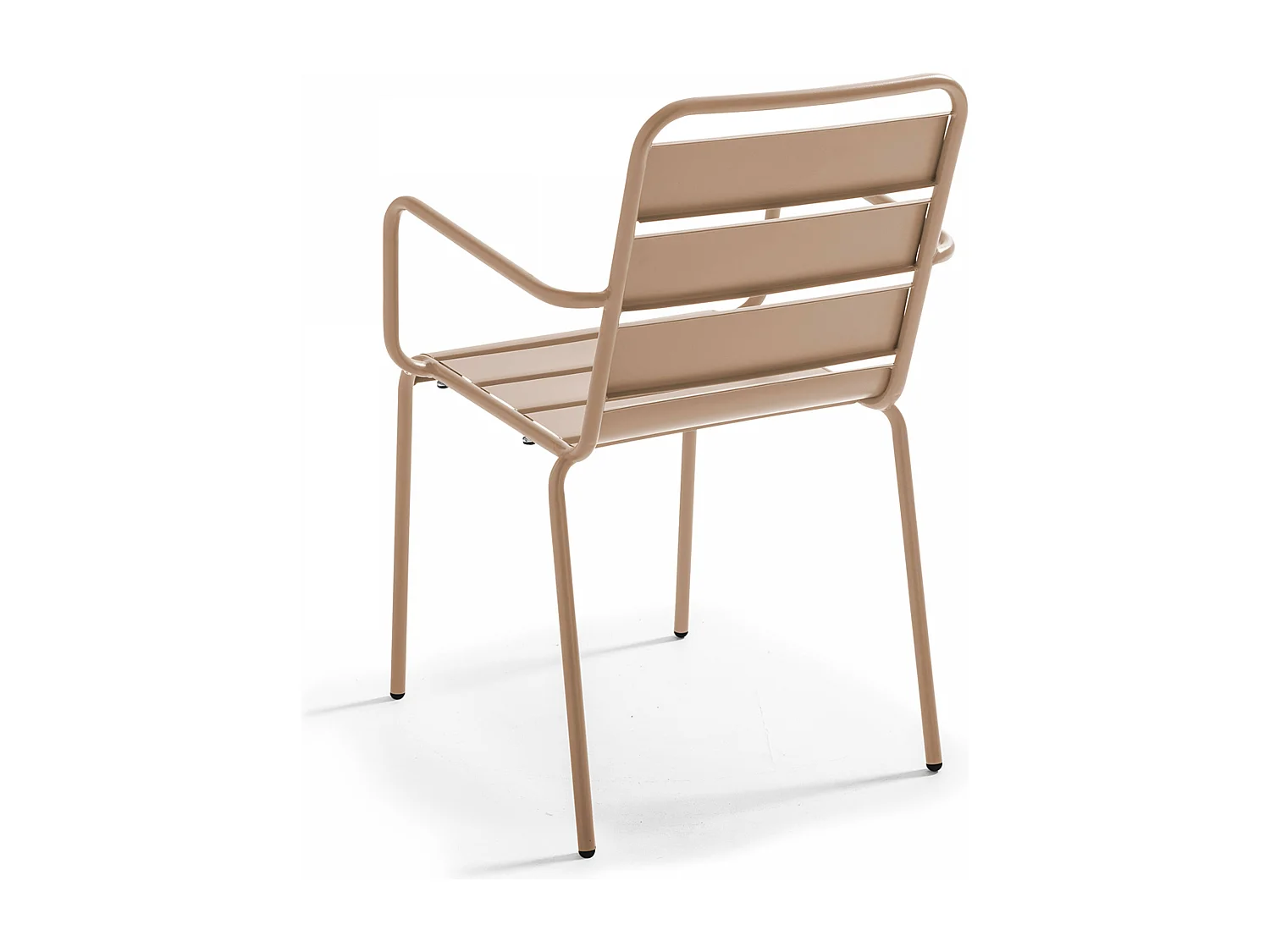 Fauteuil en métal taupe  - Palavas