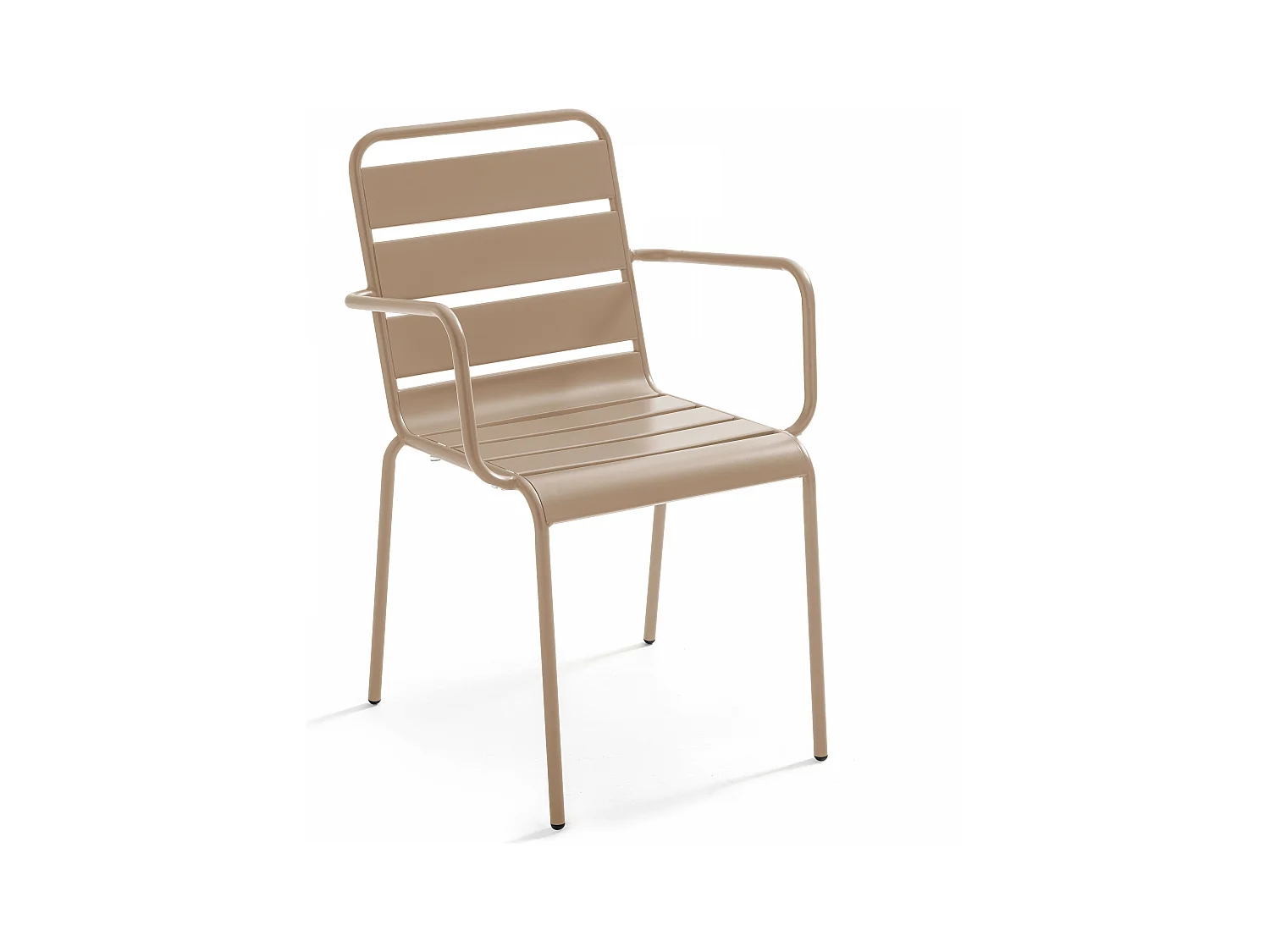 Fauteuil en métal taupe  - Palavas