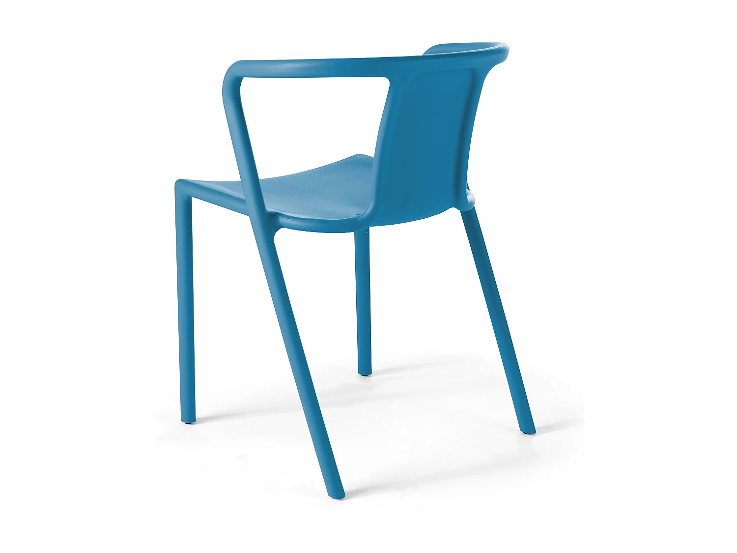 Lot de 4 chaises plastique bleu