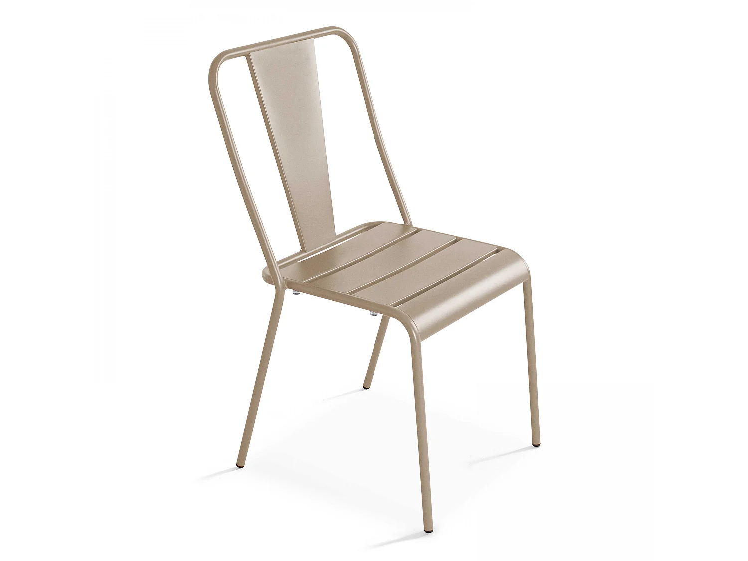 Chaise en métal bistrot taupe