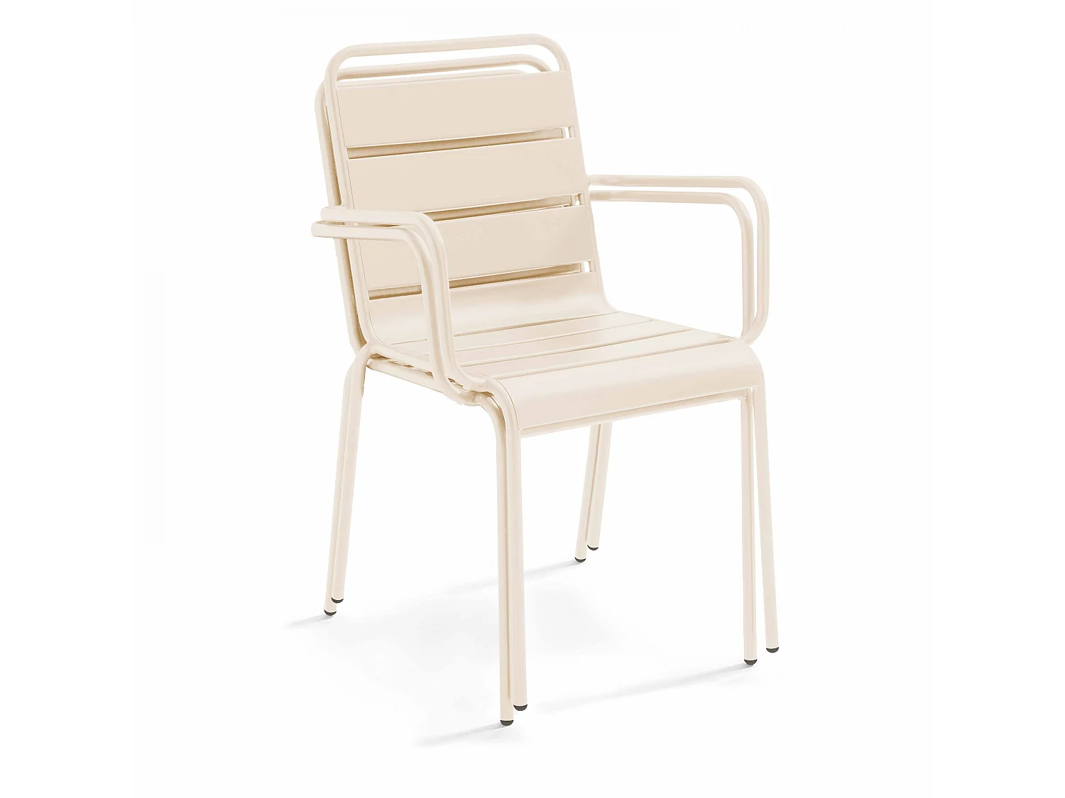 Fauteuil en métal ivoire - Palavas