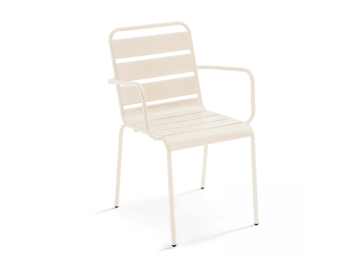 Fauteuil en métal ivoire - Palavas