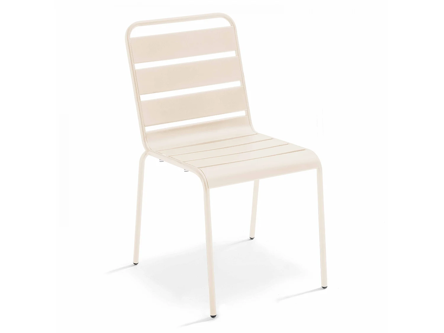 Chaise en métal ivoire  - Palavas