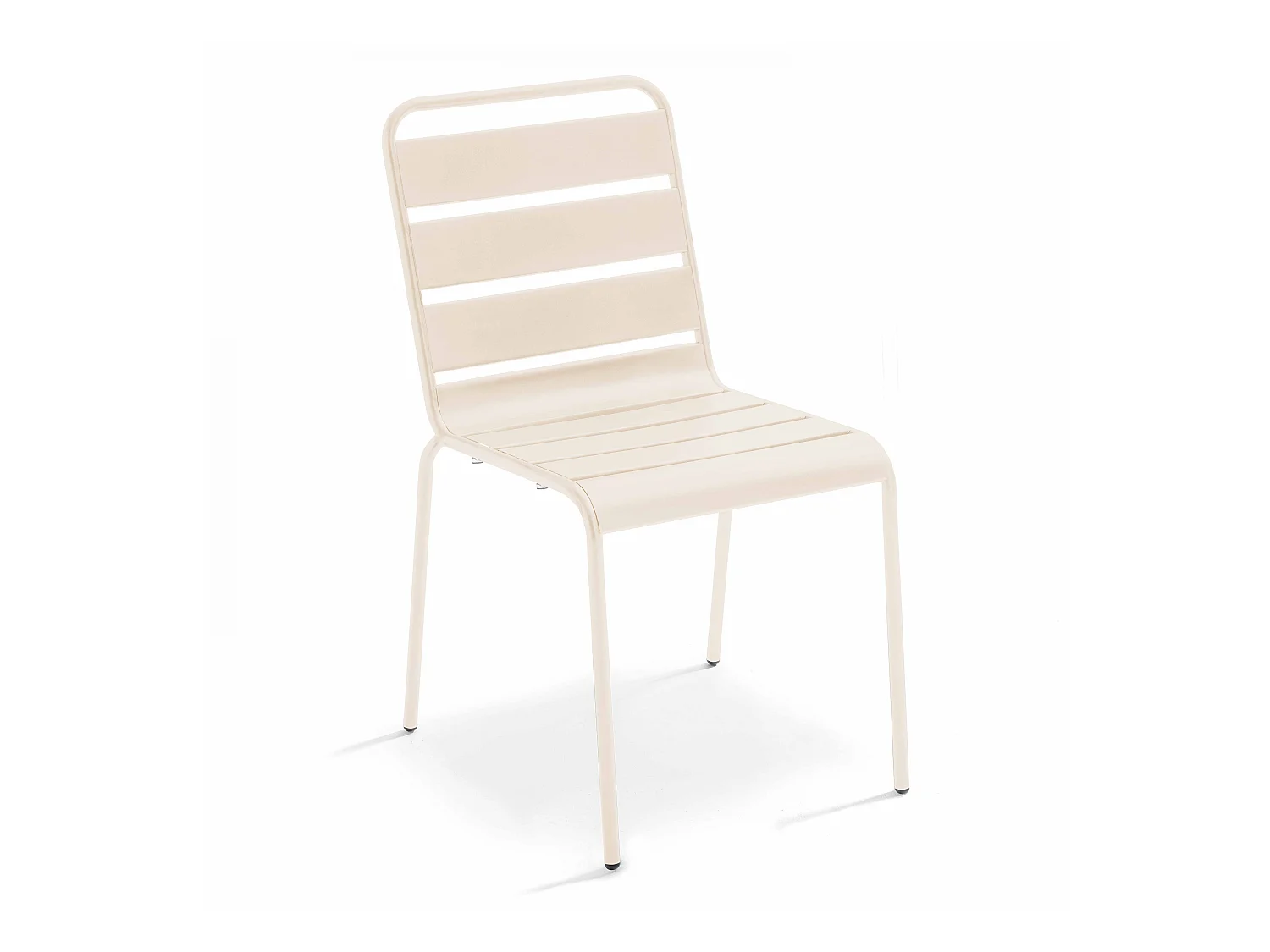 Chaise en métal ivoire  - Palavas