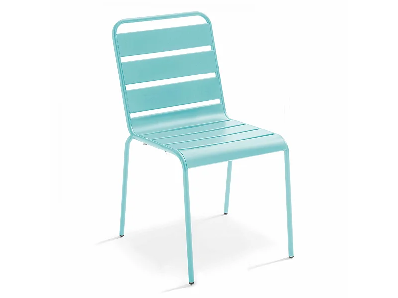 Chaise en métal turquoise - Palavas