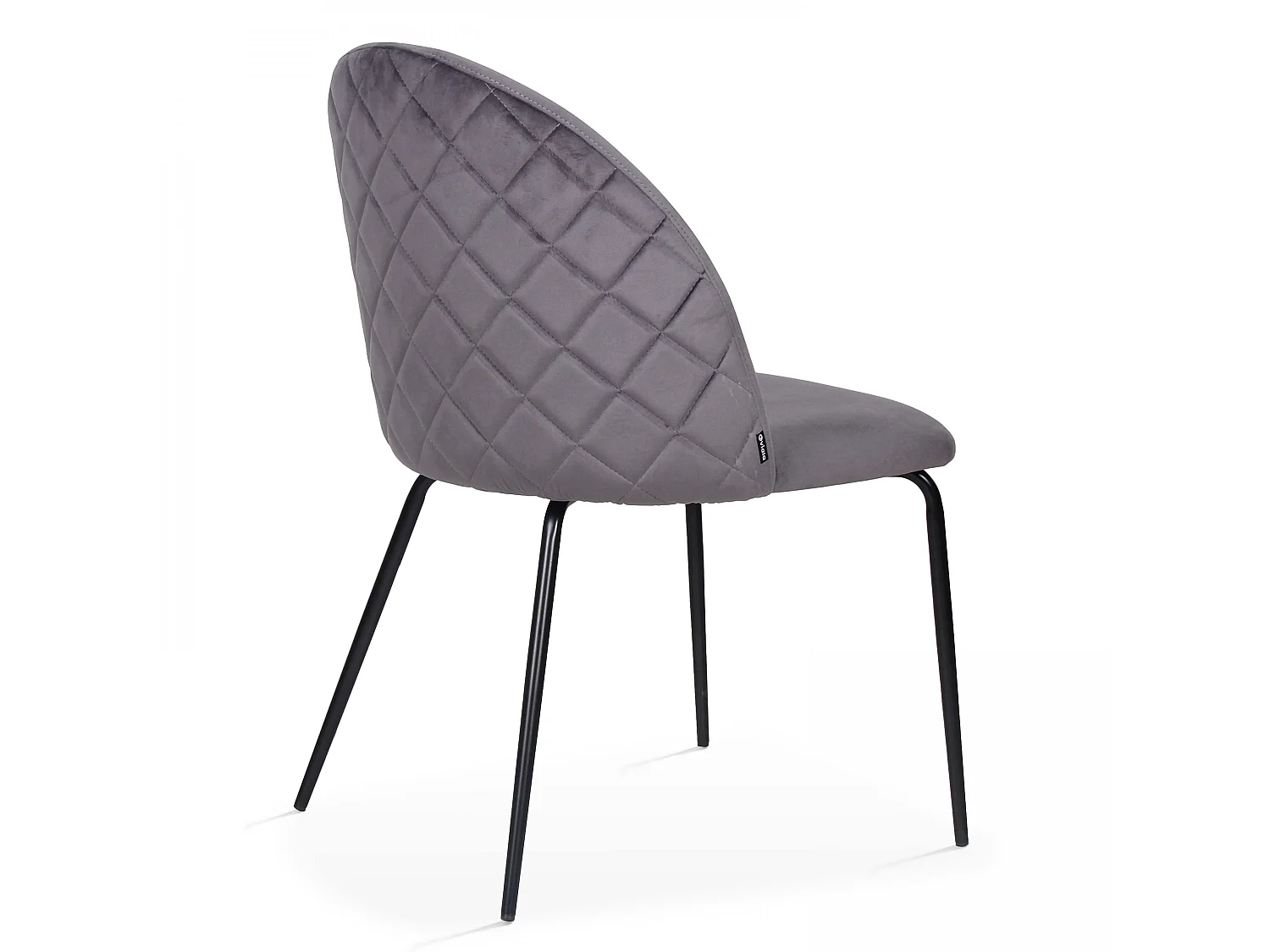 Lot de 4 chaises en velours grises