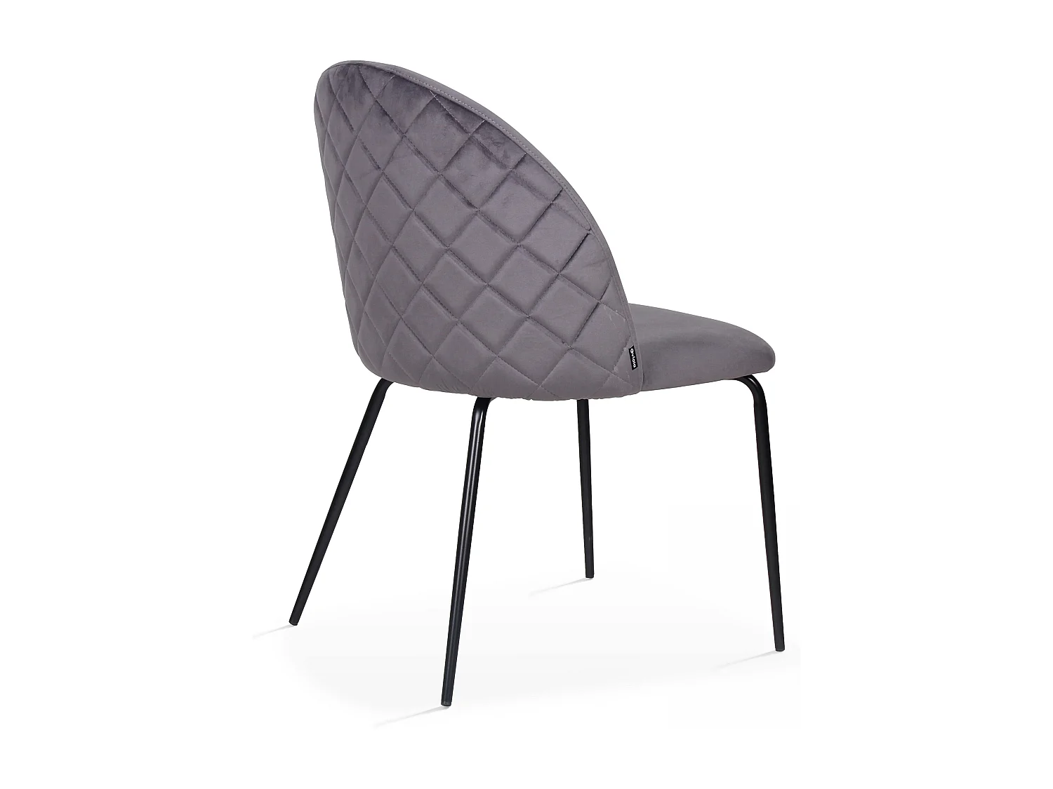 Lot de 4 chaises en velours grises