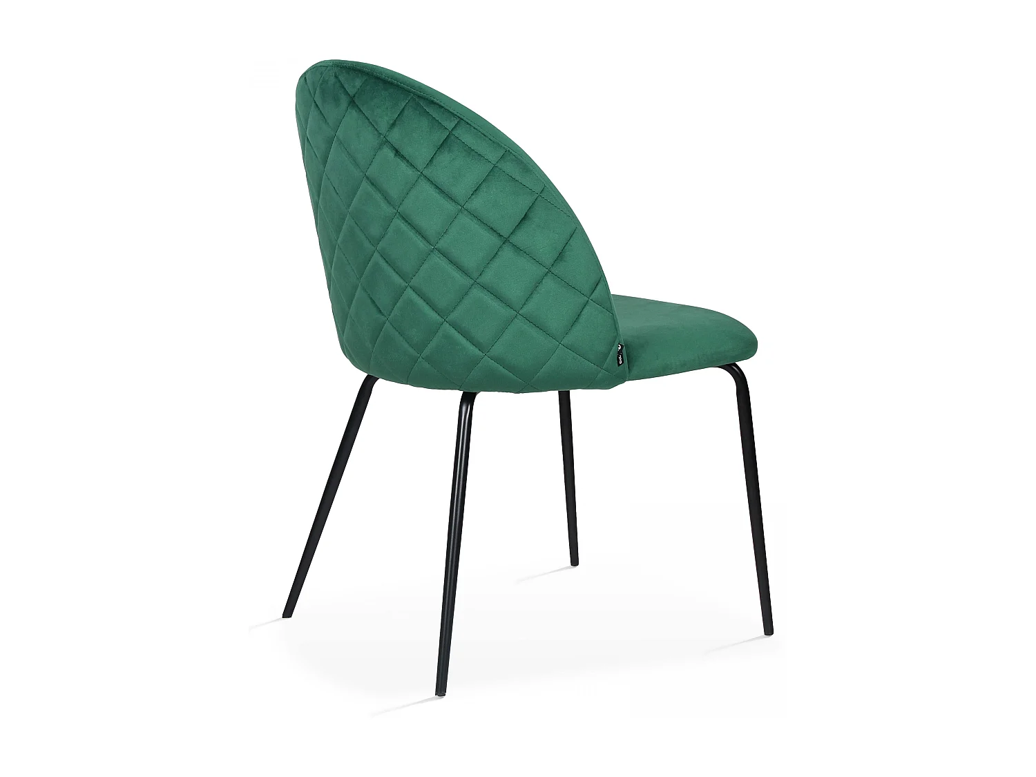 Set van 4 stoelen in donkergroen fluweel