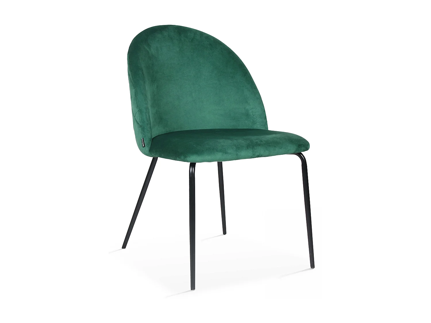 Lot de 4 chaises en velours vert foncé