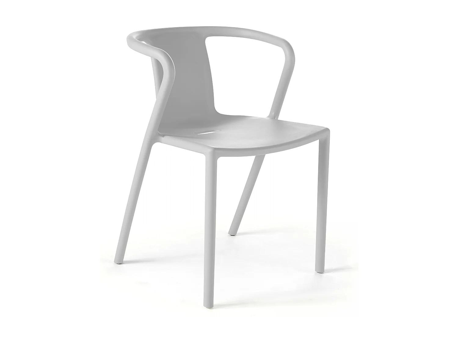 Lot van 4 witte plastic polypropyleen stoelen