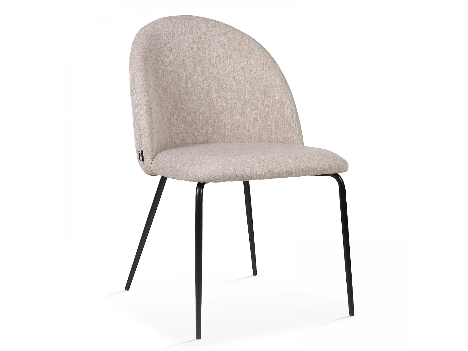 Lot de 4 chaises en tissu beige