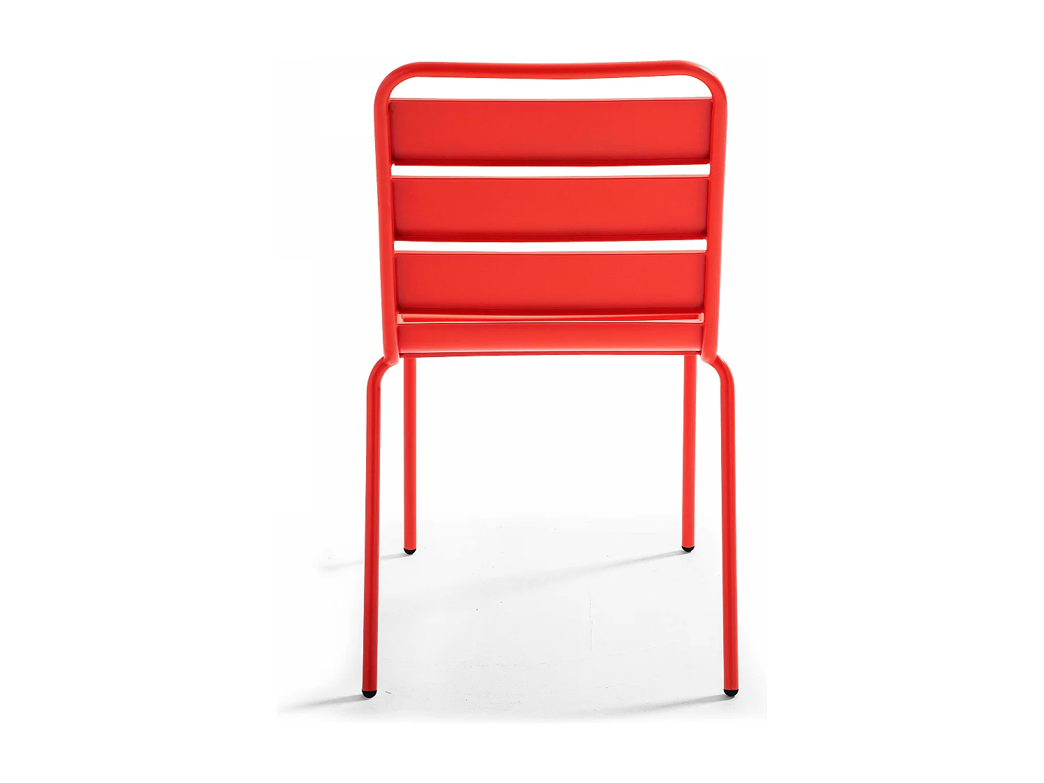 Chaise en métal rouge - Palavas
