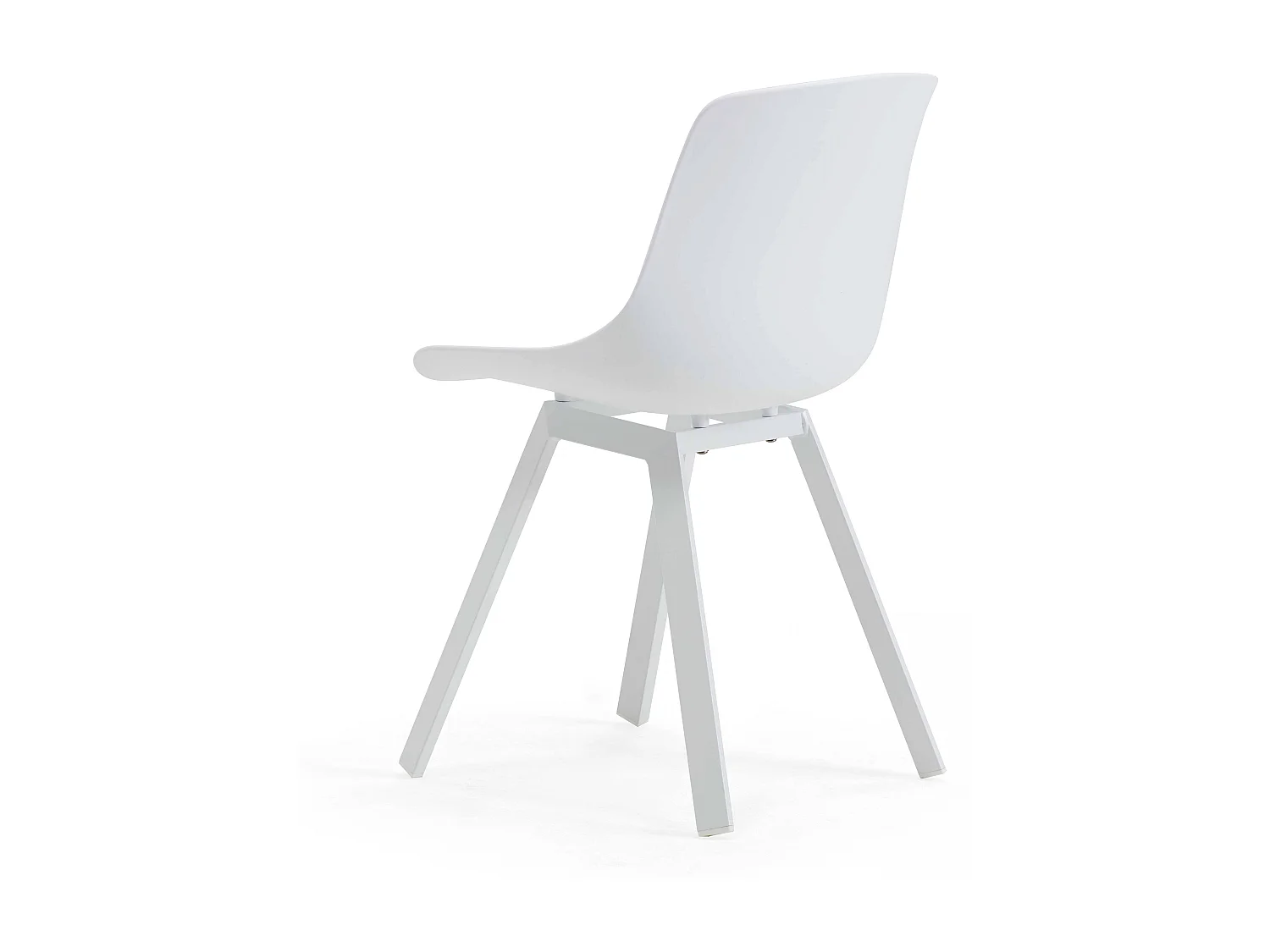 Lot de 4 chaises scandinave aluminium blanches