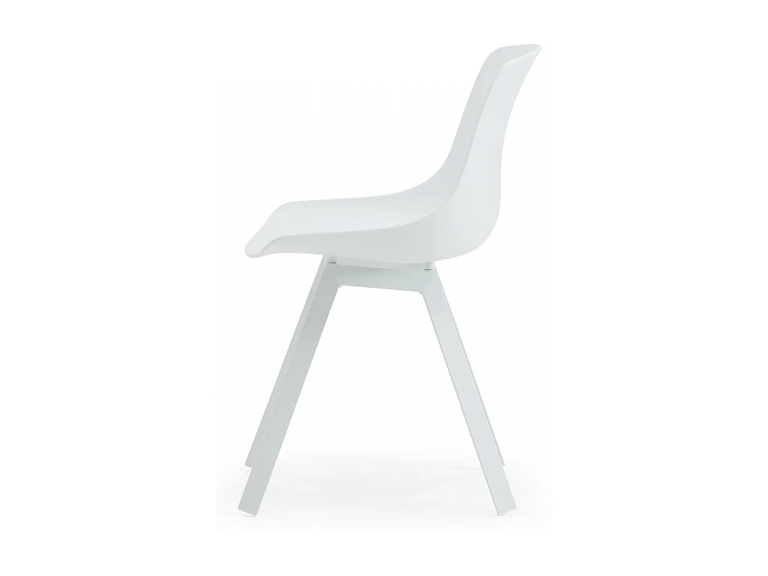 Lot de 4 chaises scandinave aluminium blanches