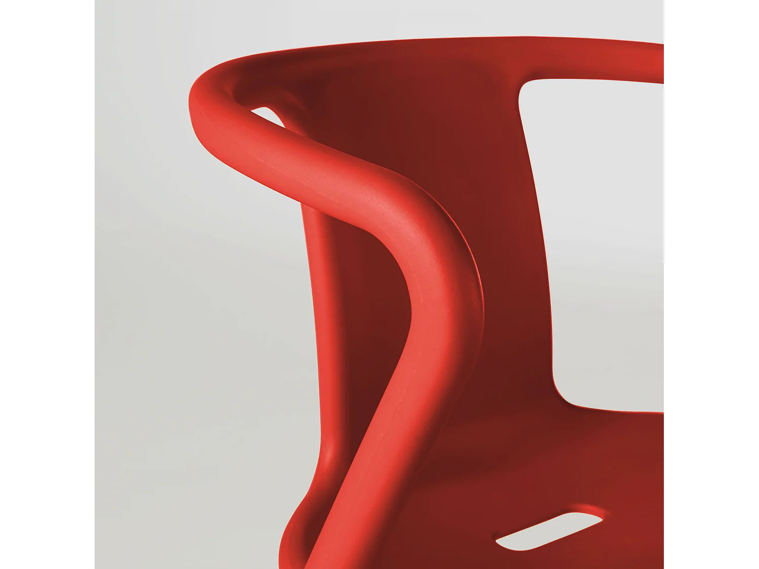 Lot de 4 chaises plastique rouge