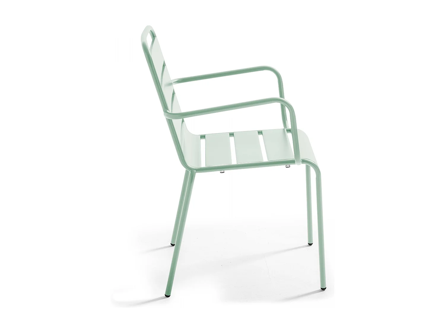 Fauteuil en métal vert sauge - Palavas