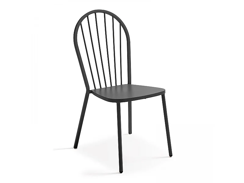 Chaise bistrot en métal anthracite