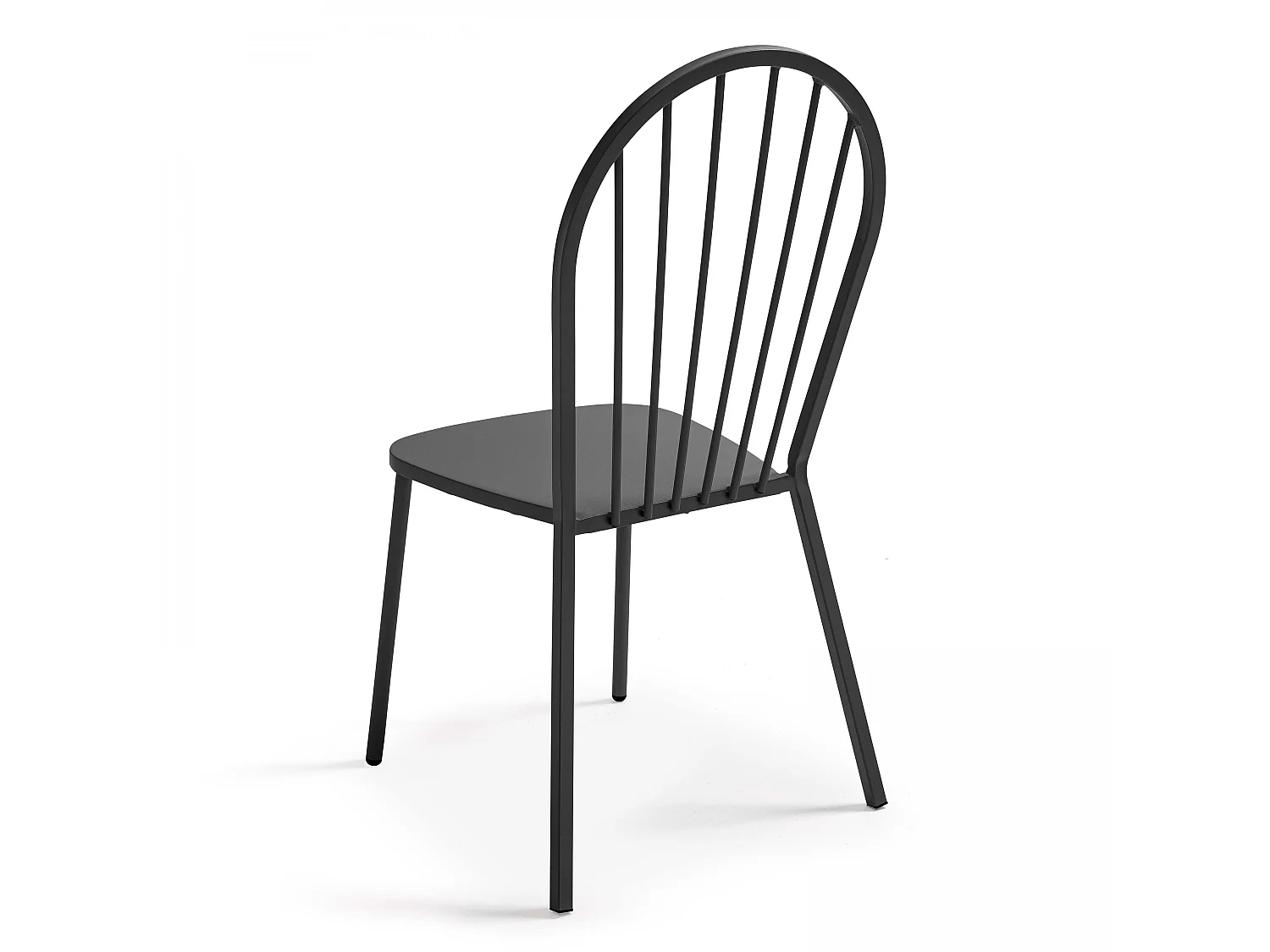 Chaise bistrot en métal anthracite