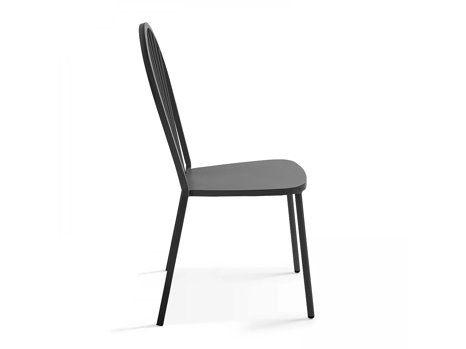 Chaise bistrot en métal anthracite