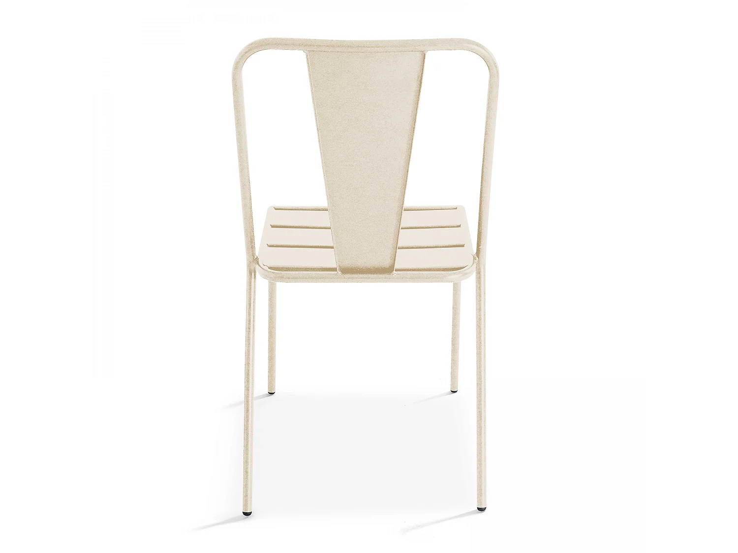 Chaise en métal ivoire