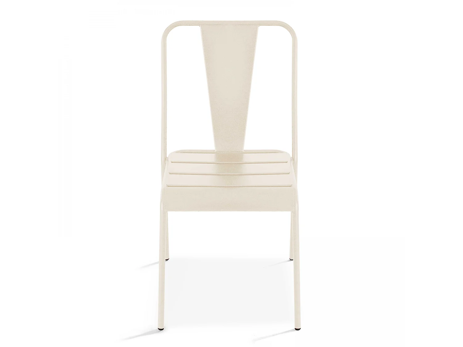 Chaise en métal ivoire
