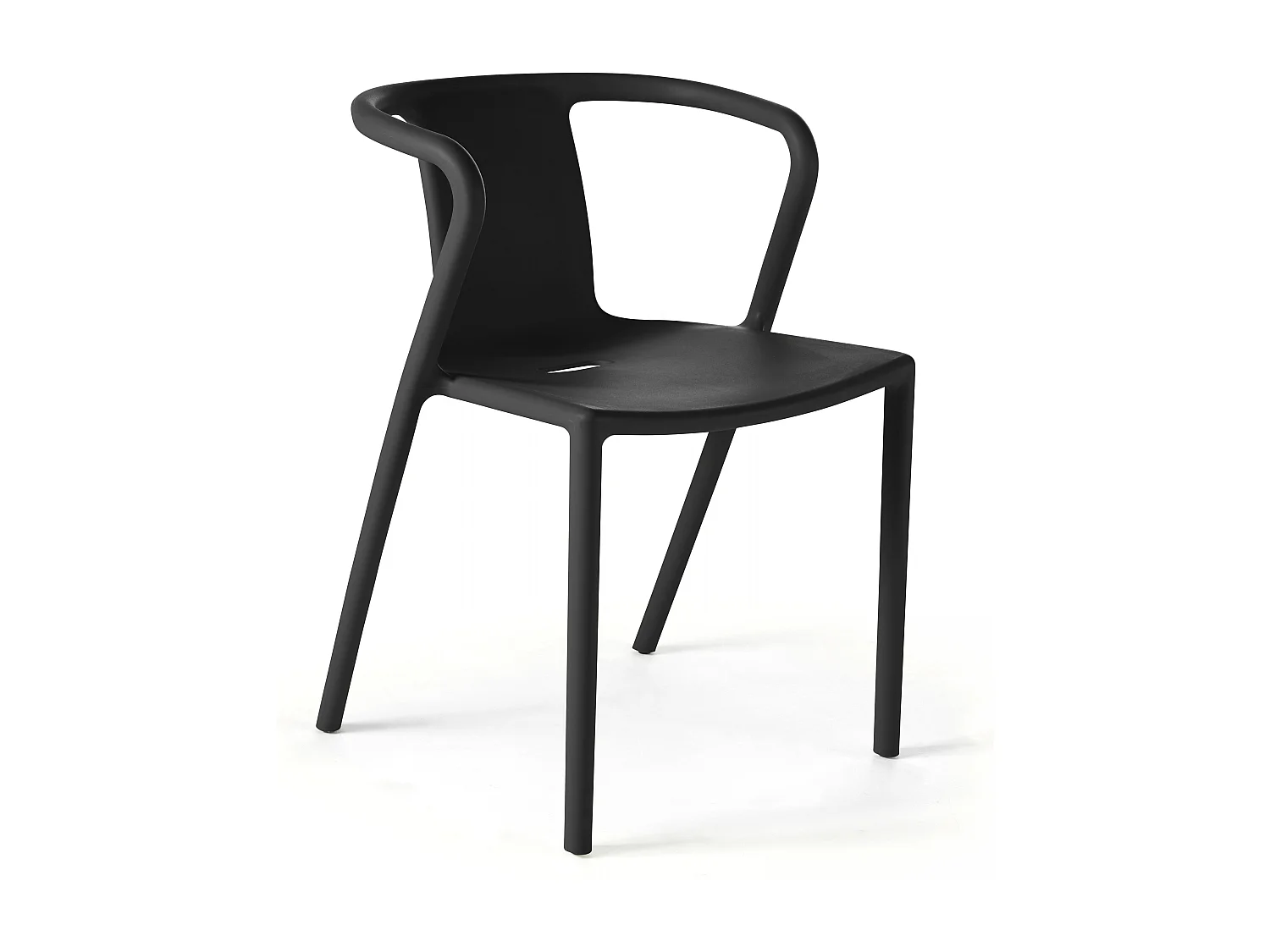 Lot de 4 chaises plastique noir