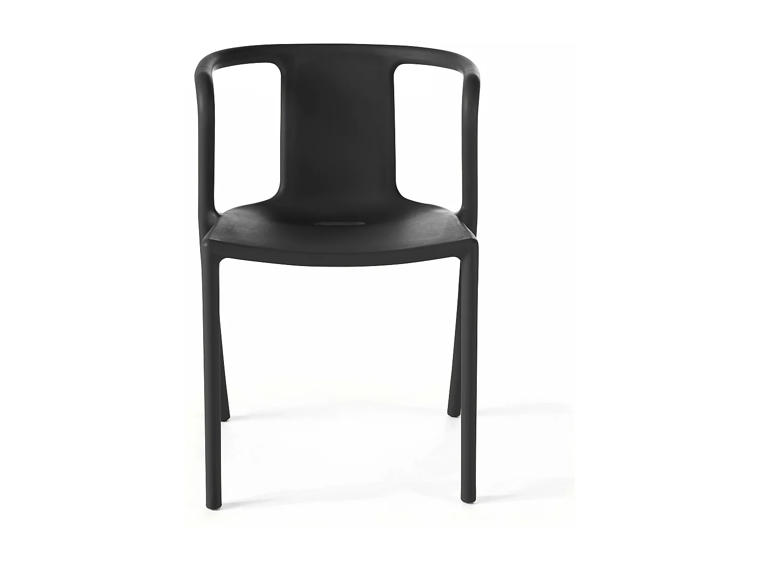 Lot de 4 chaises plastique noir