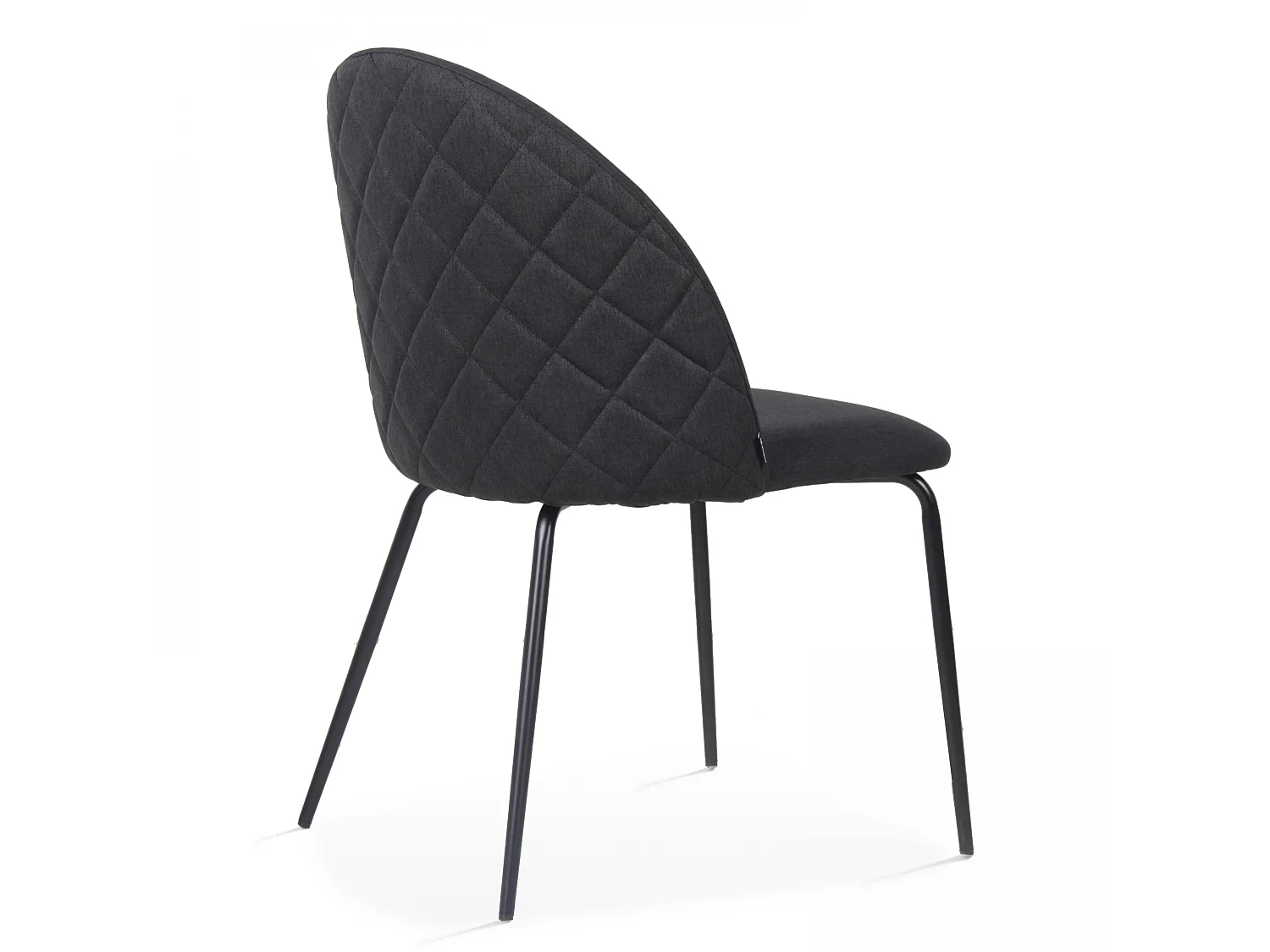 Set van 4 zwarte stoffen stoelen