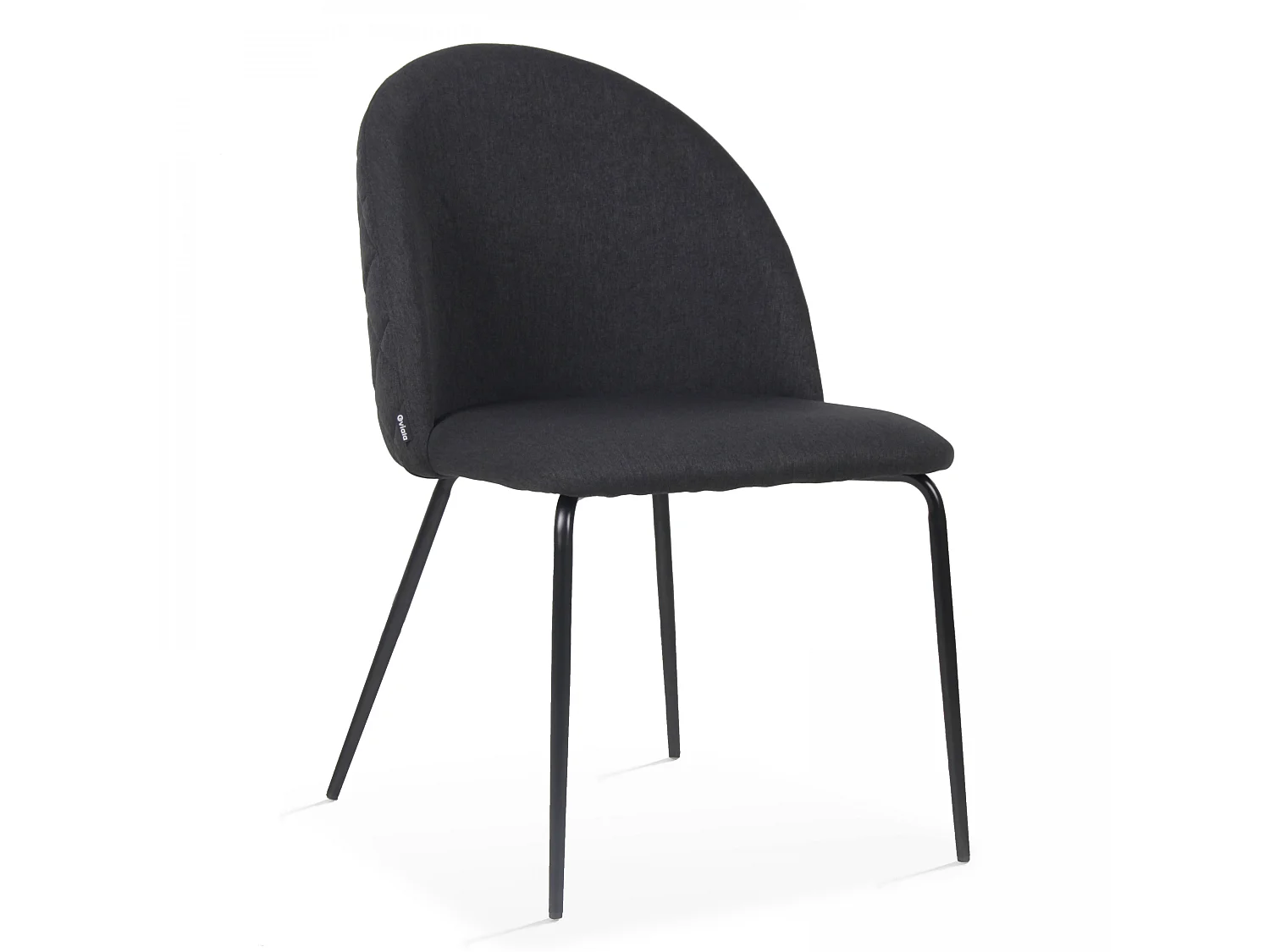 Lot de 4 chaises en tissu noir