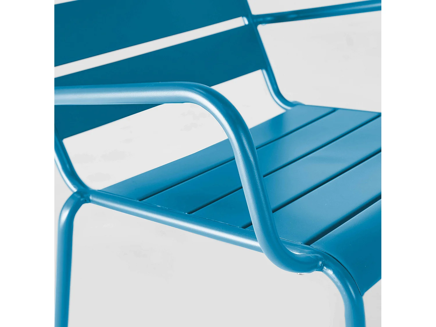 Fauteuil de jardin bas relax acier bleu pacific - Palavas