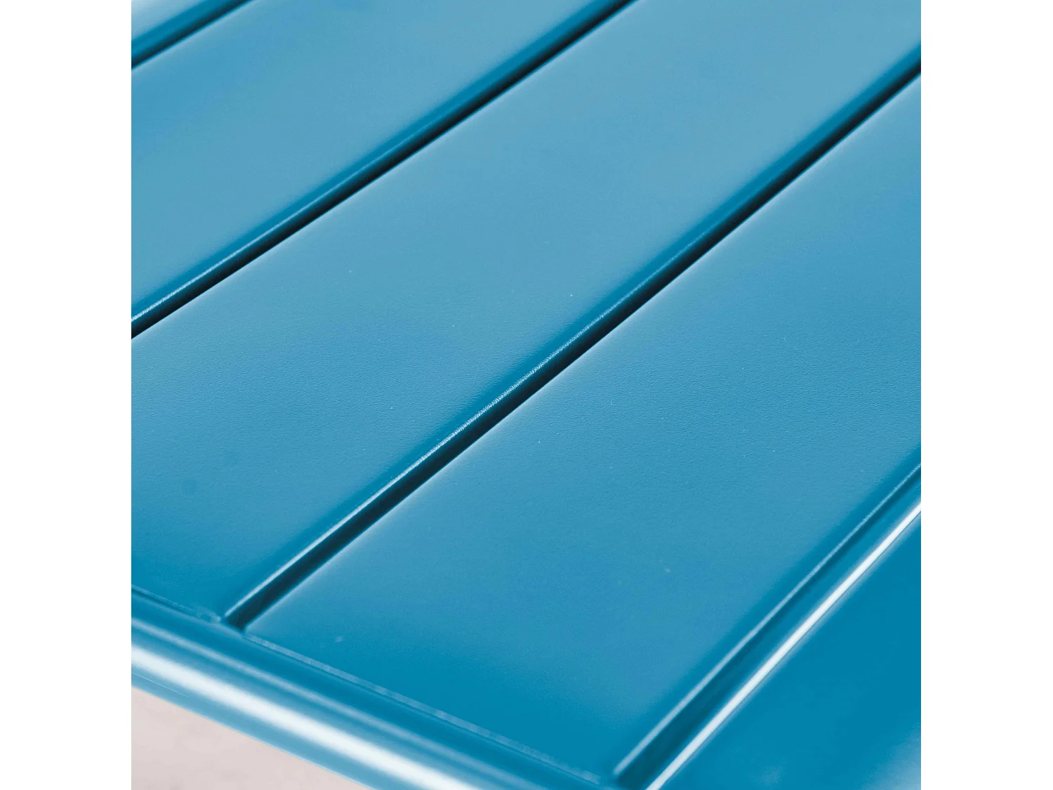 Lage relax tuinstoel van blauw staal, Pacific