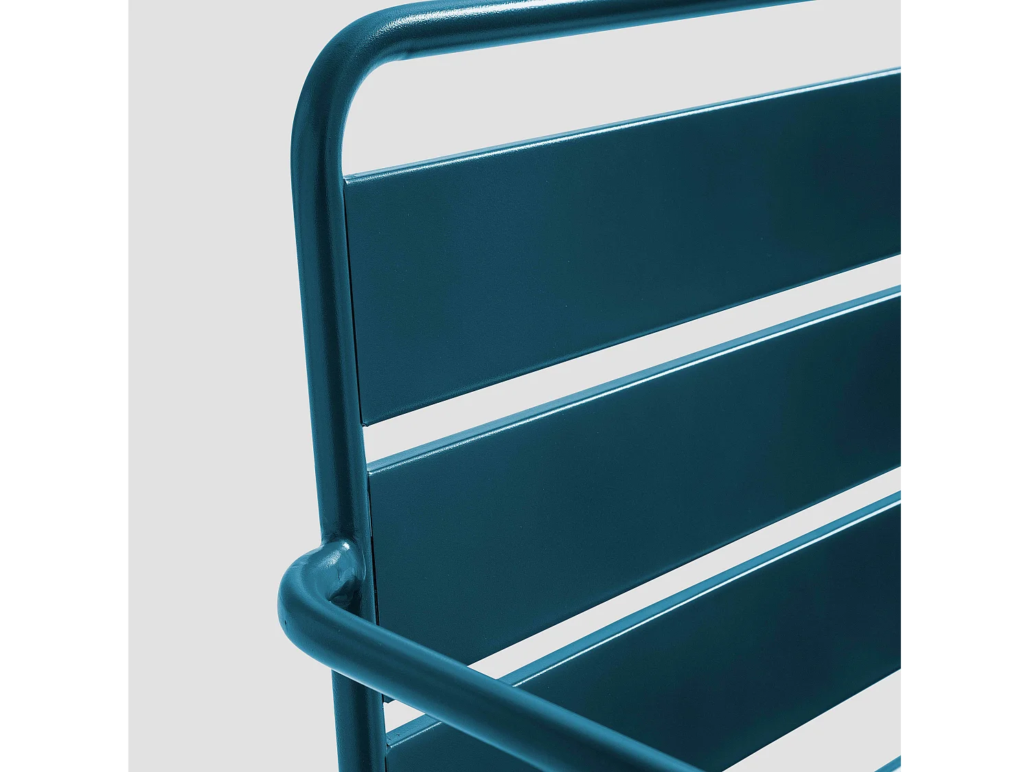 Fauteuil bas de jardin en métal bleu pacific - Palavas