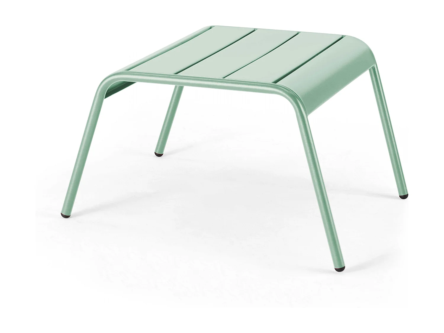 Lot de 2 fauteuils relax avec repose-pieds en métal vert sauge - Palavas
