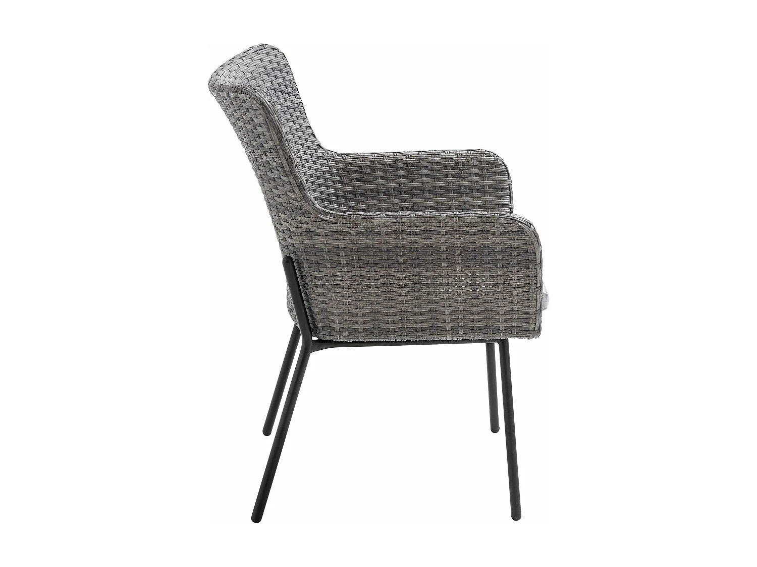 Set van 2 ronde tuinstoelen van rotan