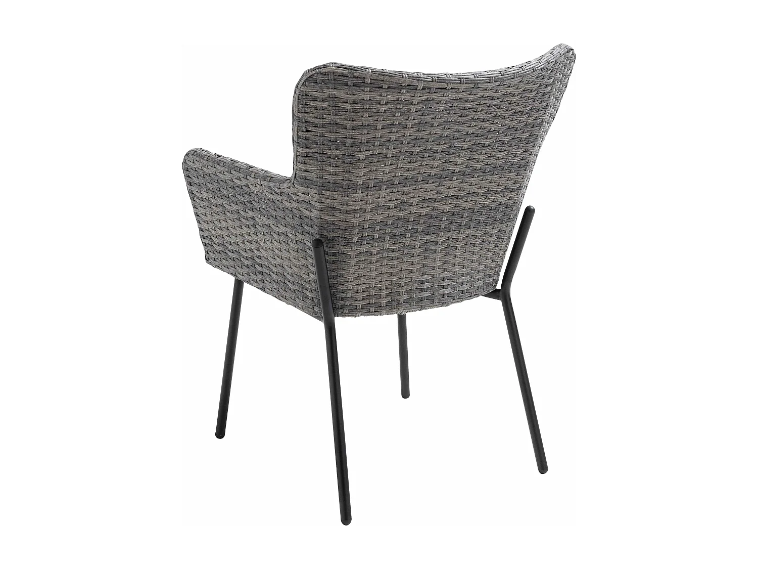 Set van 2 ronde tuinstoelen van rotan