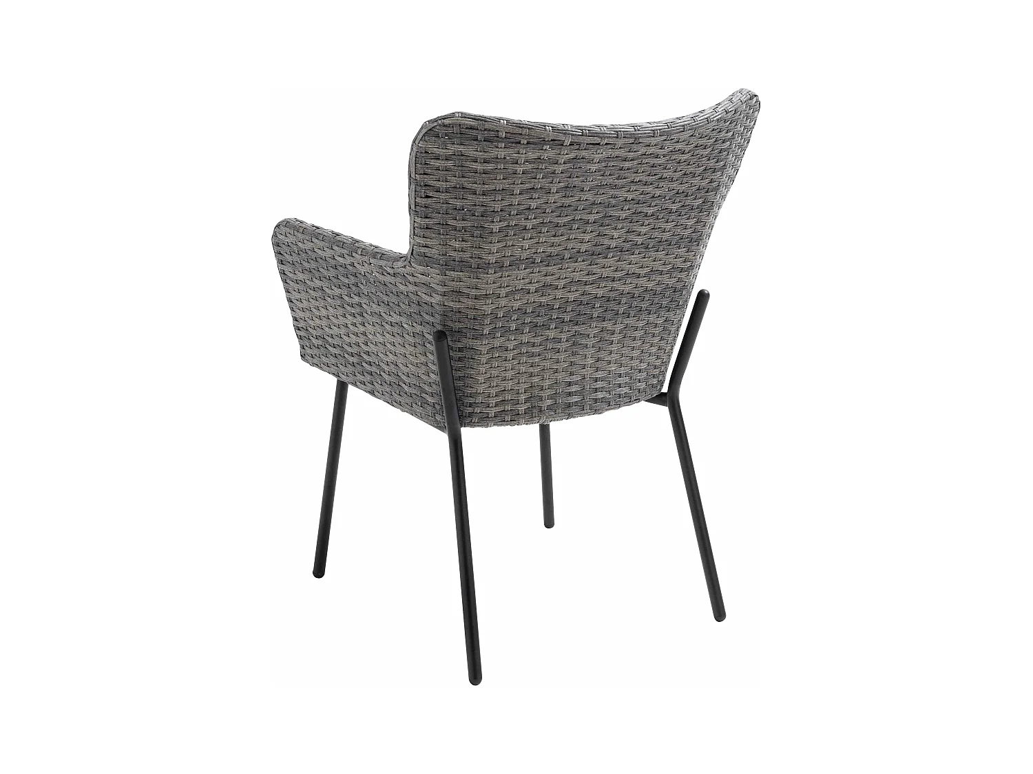Lot de 2 fauteuils de jardin rond en osier