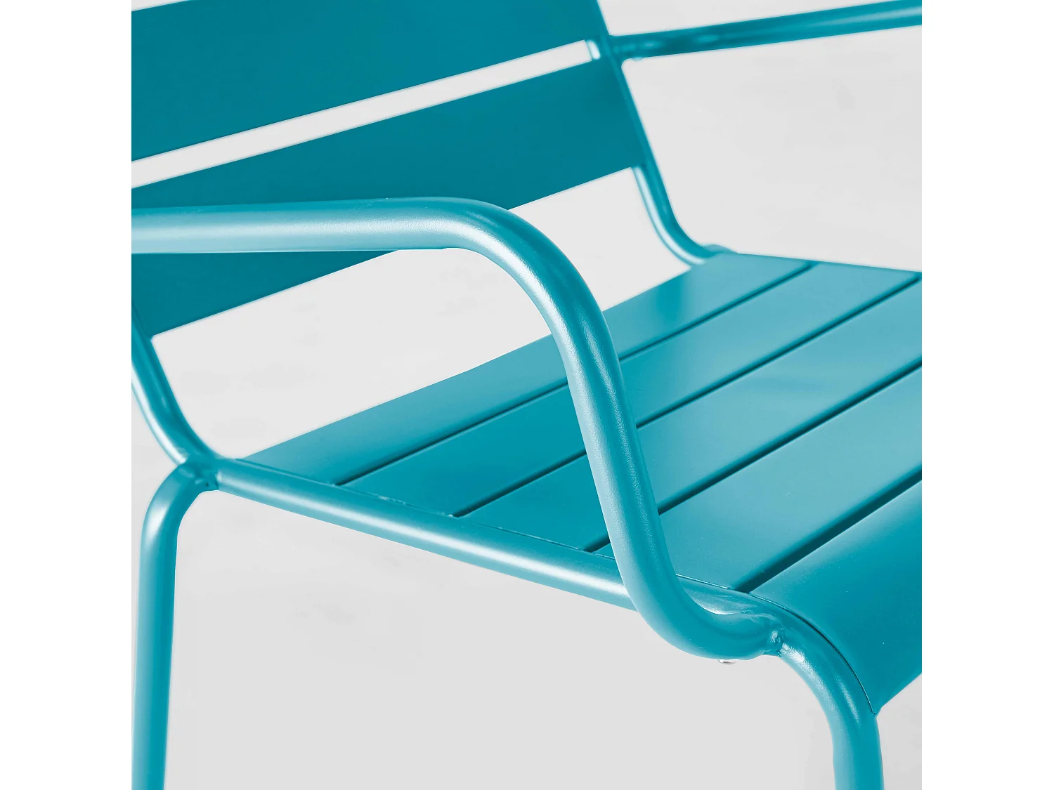 Fauteuil de jardin bas relax acier bleu - Palavas