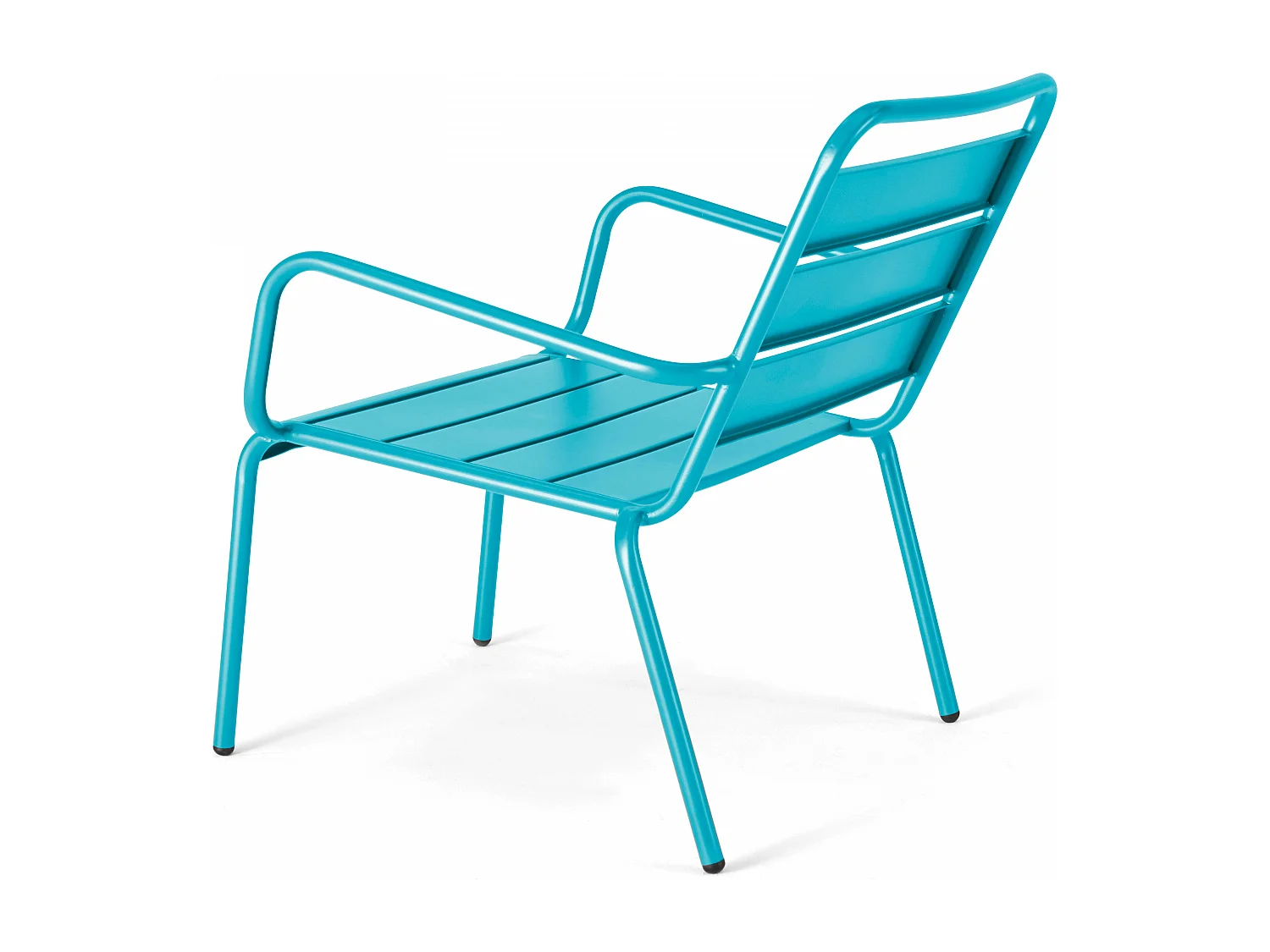 Fauteuil de jardin bas relax acier bleu - Palavas