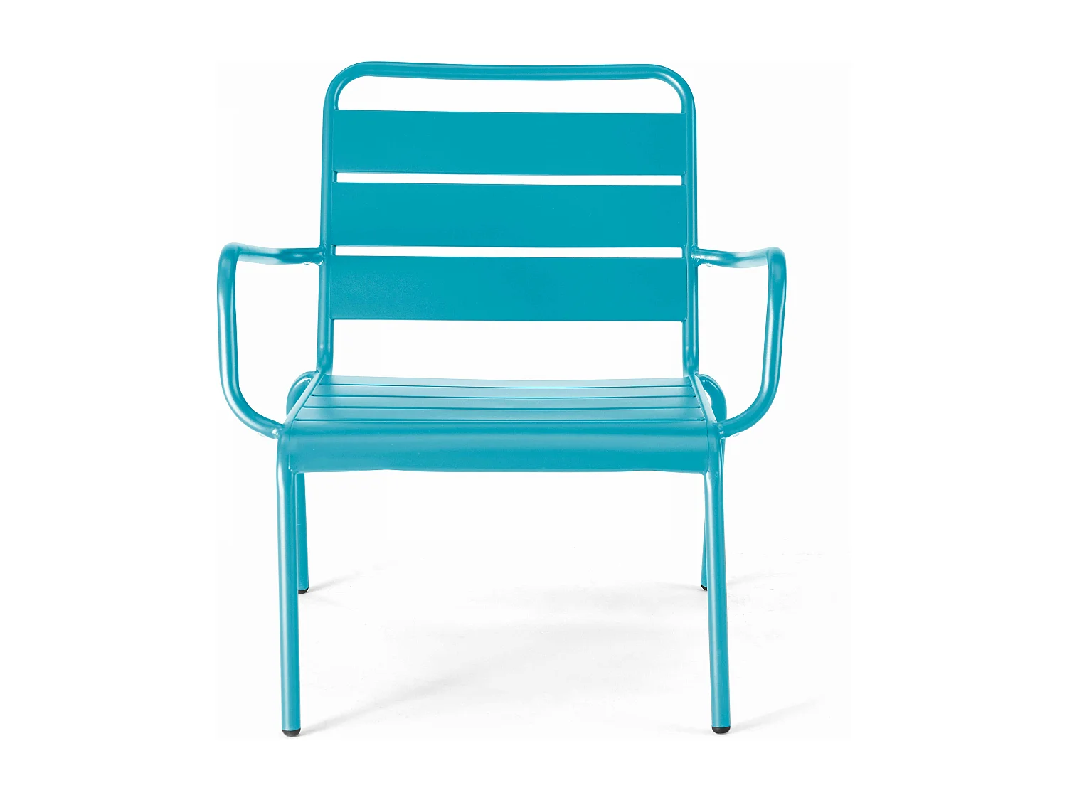 Fauteuil de jardin bas relax acier bleu - Palavas