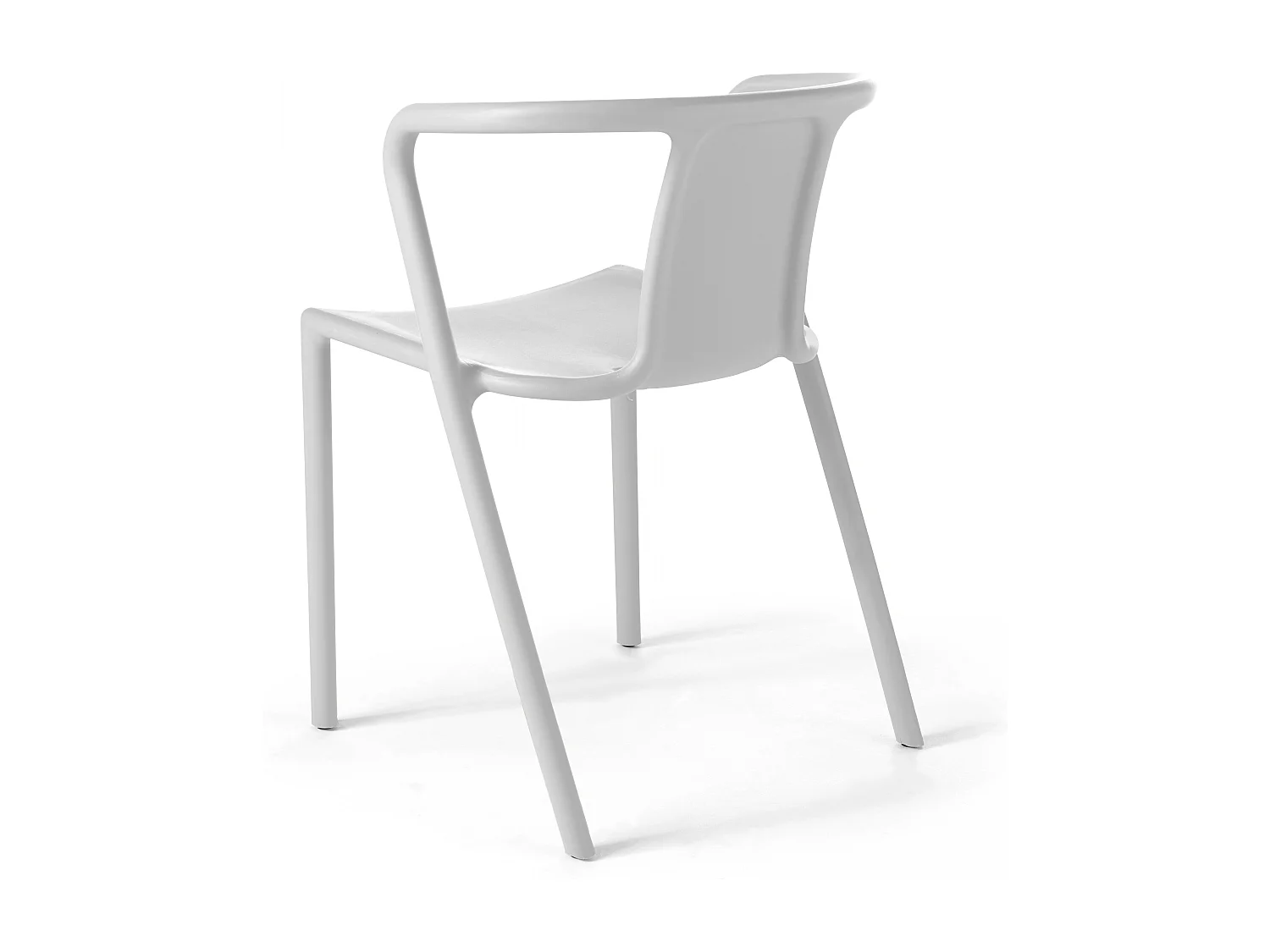 Lot de 4 chaises en plastique blanc