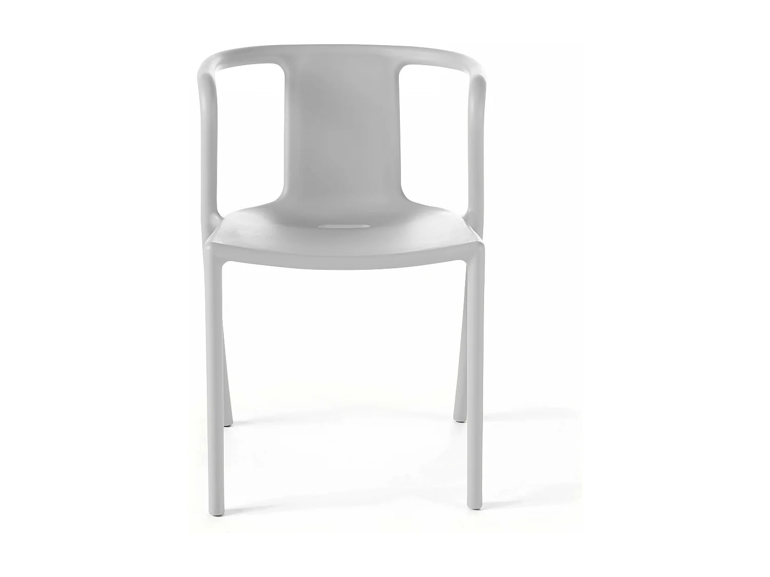 Lot de 4 chaises en plastique blanc