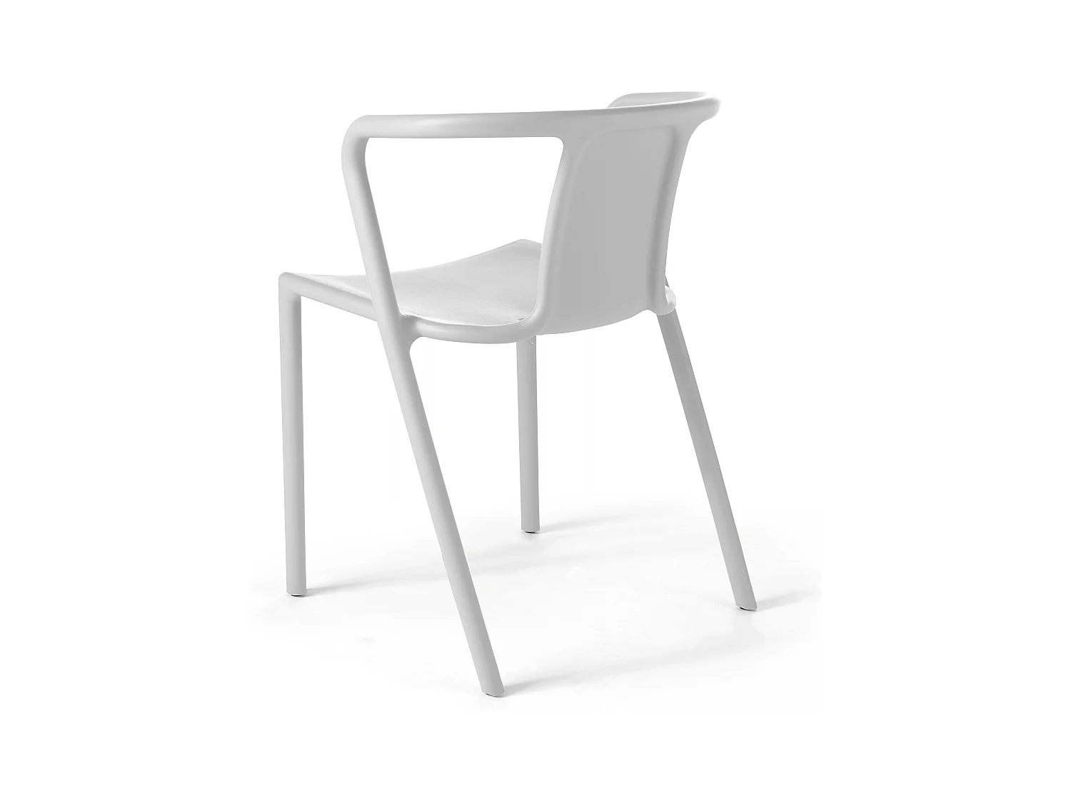 Lot de 4 chaises en plastique blanc