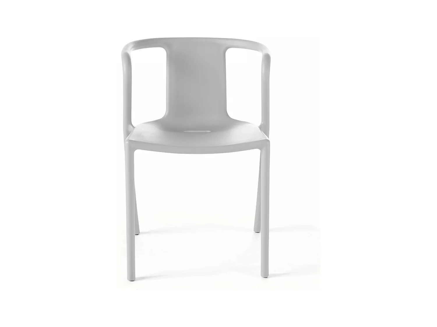 Lot de 4 chaises en plastique blanc